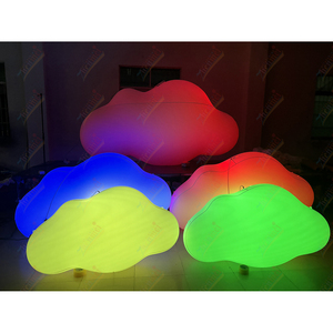 Zhenmei 2m treo Inflatable đám mây hình dạng bóng với LED chiếu sáng cho sự kiện trang trí sân khấu - Product Image 1