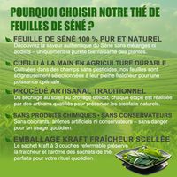 Thé Détox et Minceur Ventre Plat aux Feuilles de Séné – Sachets de Thé Goût Plantes Naturelles et Santé