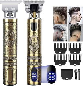Afeitadora Profesional Recargable para Hombre, Inalámbrica, con Pantalla LCD, Recortadora de Pelo para Barbería - Product Image 1