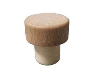 Tappo <span class=keywords><strong>in</strong></span> sughero sintetico personalizzato con piano <span class=keywords><strong>in</strong></span> <span class=keywords><strong>legno</strong></span> per bottiglia di plastica di vetro - Product Image 2