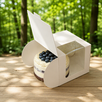Boîtes à gâteaux personnalisées avec logo, style tiroir, en papier kraft écologique, avec plateau coulissant et ruban de tirage, pour mariages et anniversaires