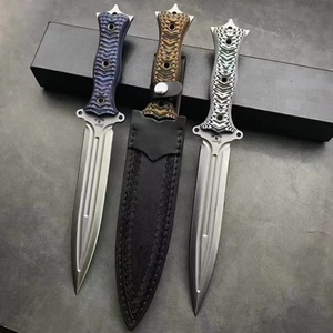 Cuchillo de Bolsillo Personalizable Demon Lord de Acero Inoxidable con Mango G10, Cuchillo de Caza y Supervivencia de Alta Calidad para Exteriores, DIY, 1 Año de Garantía - Product Image 4