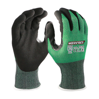 Gants de travail MaxiPact en gros, 18G, en nitrile sablé, avec paume antidérapante en HPPE, niveau C anti-coupure, avec patch NBR, pour hommes