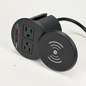 Nuevo Enchufe Empotrable de Escritorio con Carga Inalámbrica y 2 Tomas de Corriente, USB-C PD20W, Tapa Giratoria, para Uso Industrial y Hospitalario, con Conexión de Alimentación Estadounidense - Product Image 6