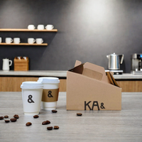 AT PACK Fournitures pour cafés : Boîte à café en carton ondulé pour emporter, Distributeur de café 3L 5L 96OZ, Sacs BIB