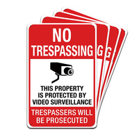 Letrero de Metal Retro de 4 Piezas con la Frase 'Prohibido el Paso', Decoración para el Hogar, Patio, Garaje, Negocio, Seguridad