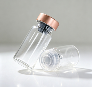 Flacons en verre borosilicate transparent avec couvercle en métal cuivre doré, mini-contenants en verre préemballés en boîte pour échantillons cadeaux et cosmétiques - Product Image 3