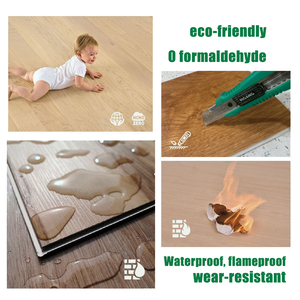 Diseño de enclavamiento Durabilidad Patrón de roble <span class=keywords><strong>flotante</strong></span> 4mm 5mm IXPE Suelo compuesto SPC insonorizado para exteriores y gimnasios - Product Image 2