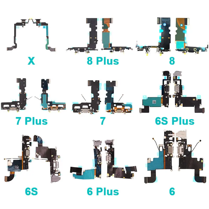 Original Wholesale For iphone charging flex cable, touch screen battery door mobile phone spare parts