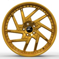 Jantes en alliage forgé de 20 pouces 5x115 pour Dodge Challenger, design concave, finition chrome doré, type Deep Dish, pour le marché secondaire # JM7242