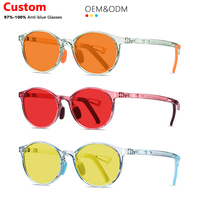 Montura TR90 de Color de moda de alta calidad, lentes rojas, naranjas y amarillas, montura óptica Unisex, gafas antiluz azul para niños