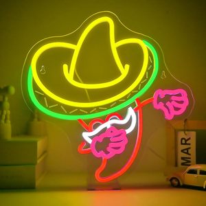 Luces de Neón Mexicanas Cinco de <span class=keywords><strong>Mayo</strong></span>, Decoración de Pared LED Vintage para Bares, Fiestas, Letreros de Neón Personalizables con Alimentación USB - Product Image 2