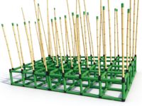 Vente en gros de labyrinthes en bambou pour l'entraînement sensoriel, cadre vert pour les aires de jeux extérieures des jardins d'enfants