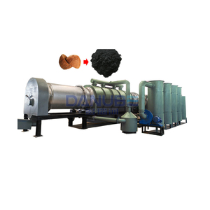 Four de carbonisation rotatif à bâtonnets de chanvre pour le traitement du bois, avec système de levage pour l'élimination de la peinture par flux d'air agricole - Product Image 1