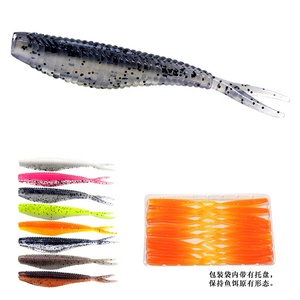 20 unids/bolsa doble cola tenedor cola 6cm 1,5g tijera <span class=keywords><strong>de</strong></span> dos colores <span class=keywords><strong>cebo</strong></span> suave señuelo biónico 20 piezas <span class=keywords><strong>de</strong></span> paquete señuelo <span class=keywords><strong>de</strong></span> pesca <span class=keywords><strong>cebo</strong></span> suave - Product Image 2