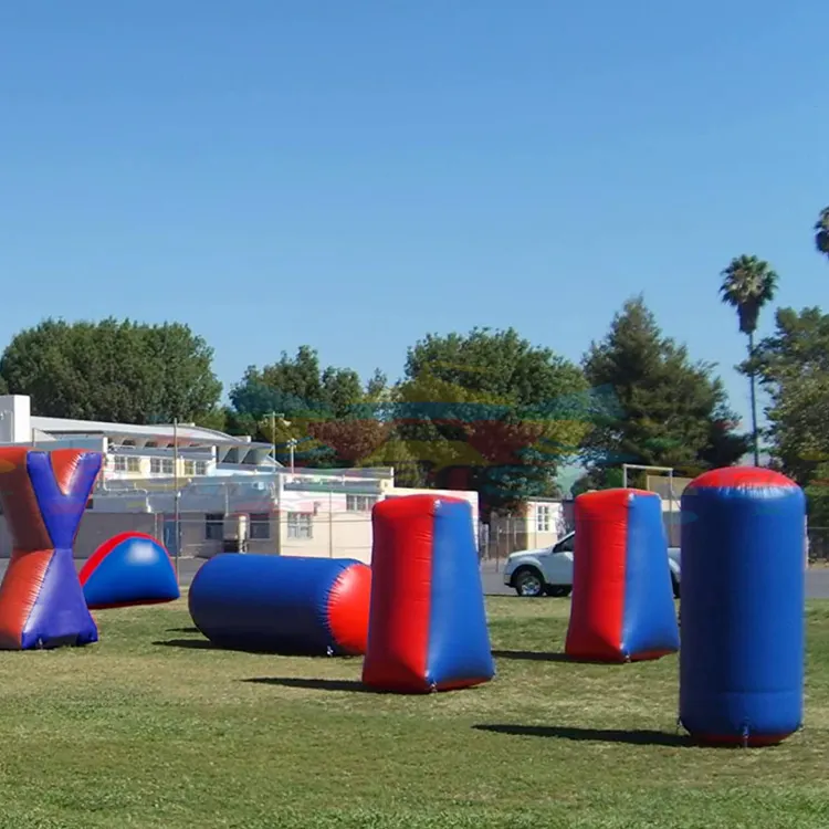 Jeu de sport pour adultes en plein air bunker flied marcadoras o pistola de paintball bunkers gonflables paintball pour fête