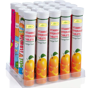 Comprimés effervescents de vitamine C à marque privée OEM, multivitamines - Complément alimentaire, immunité, vitamine C biologique à l'<span class=keywords><strong>orange</strong></span> - Product Image 1