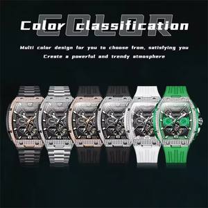 Reloj GELATU para hombre con esfera grande, automático, mecánico, hueco, resistente al agua, con fecha y día de la semana, reloj de lujo. - Product Image 6