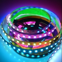 60 LED/M 5V RGB SMD5050 Smart IC HD108 65536 Niveau Transmission Plus Rapide Numérique Programmable Adressable Flexible LED Bande Lumineuse