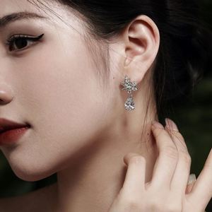 Dylam Exclusive Design S925 Silver <b>Fine</b> Jewelry Women Gifts Marquise Tear Flower Leaf Shape 5A Zirconia <b>Stud</b> <b>Earrings</b> - Product Image 4