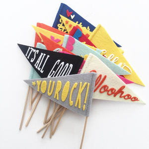 Bandera de fieltro con logotipo personalizado moderno para decoraciones navideñas directas de fábrica, acepta tamaños personalizados - Product Image 4