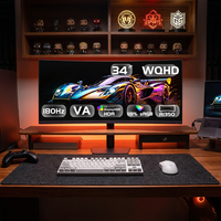 Moniteur de jeu incurvé 34 pouces 180 Hz pour simulateur de course, écran ultra-large pour configuration de cockpit de simulation de vol et de conduite
