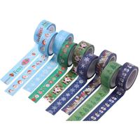 Decorativo di natale del Nastro di Washi, Assortimento di Vacanze Di Natale Disegni e Forme