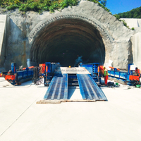 Échafaudage mobile hydraulique autopropulsé robuste GaoFei pour la construction d'arches inversées de tunnels, en acier Q235B