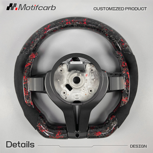 พวงมาลัยคาร์บอนไฟเบอร์แอลอีดีสีแดงแบบกำหนดเองสำหรับ BMW F Series 2010-2018 330i 440I M2 M3 M4 M5 M6 F10 F30 X3 X5 F15 F16 F18 - Product Image 5