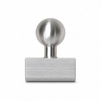 Bouton sphérique en aluminium usiné sur commande CNC, poignée sphérique de précision pour matériel d'équipement mécanique