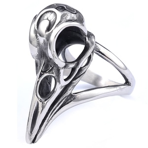 Cổ điển Norse Viking thép không gỉ Raven Crow Nhẫn Gothic <span class=keywords><strong>Odin</strong></span> Crow sọ chim động vật nhẫn cho nam giới phụ nữ - Product Image 5
