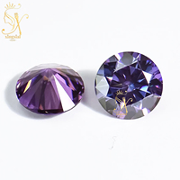 1.5mm 11.0mm GRA Certifié Laboratoire Créé Moissanite Brillant Coupe Lâche Pierre Précieuse Imperial Violet Couleur Ronde Moissanite Diamant