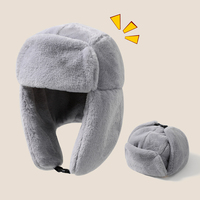 Moda cálido oído proteger cabeza calentador al aire libre aviador sombrero pescador hombre invierno mullido sombrero de piel
