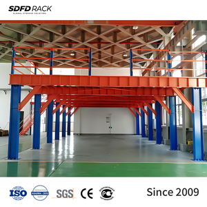 Plateforme de stockage en acier modulaire personnalisée avec garde-corps de sécurité et escalier, système de rayonnage pour <span class=keywords><strong>mezzanine</strong></span> en acier - Product Image 1