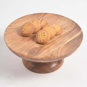 Soportes para Pastel de Madera de Mango Pulida Oscura para Decoración de Fiestas, Servidor de Pastel de Madera - Product Image 6
