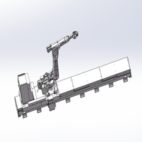 Machine-outil de soudage automobile entièrement fermée à 7 axes avec rail, alimentation automatique par engrenage moteur, couvercle en tôle sur rail linéaire ISO9001