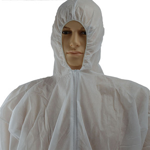 Les vêtements d'isolation blancs empêchent l'amiante <span class=keywords><strong>Tubeless</strong></span> Type 5/6 combinaison jetable bon marché de protection - Product Image 3