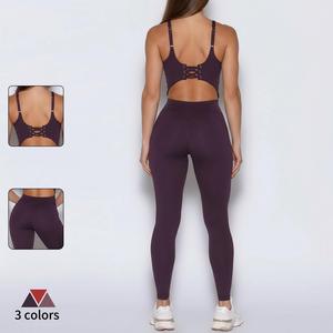 Nouvelle combinaison de yoga et de fitness respirante pour femme, avec découpes, moulante, pour la gym - Product Image 2