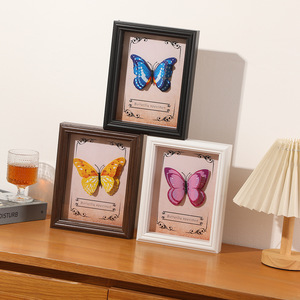 Cadre <span class=keywords><strong>photo</strong></span> en verre vide neutre pour table, 8 pouces, A4 carré, fait main, pour collection de spécimens d'insectes papillons, PE3820 - Product Image 2