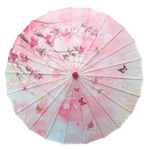 DD1513 parapluies de décoration de plafond chinois japonais, accessoires de danse artisanaux, parasol fait à la main en soie, parapluie en papier huilé