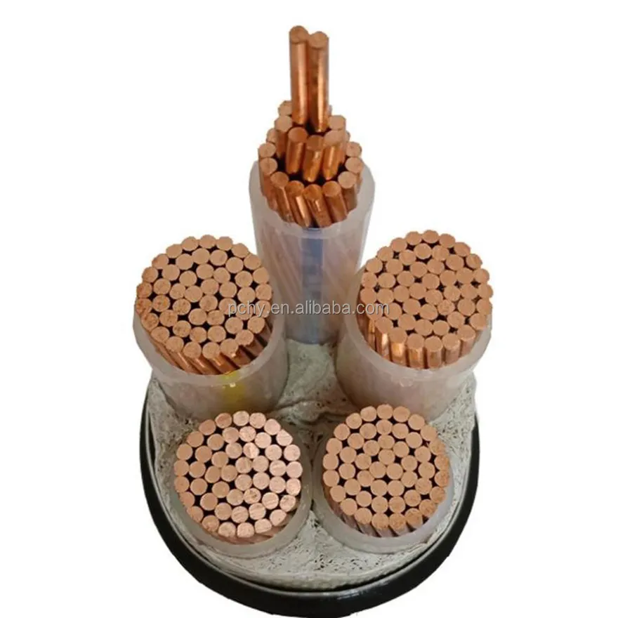 YJV22 0.6/1kV 3 Core Cupper Power Cable XLPE Insulate PVC /PU Jacket Waterproof Electrical Cable Low Voltage Cable