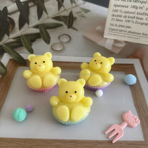 <b>Cute</b> Cup <b>Bear</b> TPR Squishy Toy Slow Rebound Stress Relief Toy Water Mud Texture Squeeze Toy for Kids Adults - Product Image 3