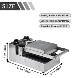 Sandwich Maker Elétrico Comercial JIEYI Antiaderente, Tostador de Sanduíche Quadrado, Máquina de Waffle com Desligamento Automático - Product Image 2