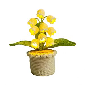 ดอกไม้ถักไหมพรมหลากสีสันแบบหลายหัว รุ่นใหม่ล่าสุด ตกแต่งกระถางดอกลิลลี่วัลเลย์ สำหรับเทศกาลตรุษจีน - Product Image 4