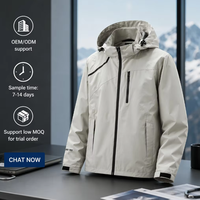 Veste de randonnée unisexe personnalisée 1000g 8000mm imperméable, coque coupe-vent à coutures thermosoudées marque privée, OEM clé en main 1 pièce dropshipping