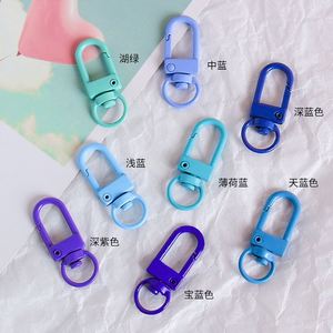 Porte-clés en métal de haute qualité avec boucle pour chien, peinture couleur bonbon lisse, mousquetons pivotants, accessoires de sac DIY - Product Image 3