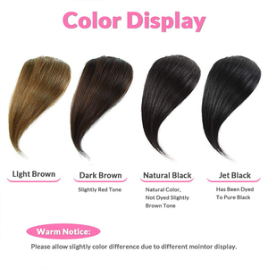 <span class=keywords><strong>Frange</strong></span> française à clipser, extensions de cheveux naturels avec <span class=keywords><strong>frange</strong></span> latérale dégradée pour femmes, blond foncé - Product Image 5