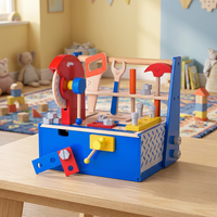 Boîte à outils de construction en bois durable DIY, kit de construction, 3+ jouets d'ingénierie créative Montessori, cadeau, logo personnalisé OEM ANNA BECK