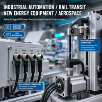 Connecteurs de câblage M12 XLR mâle/femelle à 2, 3, 4, 5, 6, 7, 8, 9 broches, étanches IP67/IP68, pour faisceaux de câbles et applications aviation circulaires