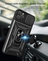 Accessoires de téléphone portable étui pour iPhone 11pro couverture arrière avec porte-anneau étui de téléphone antichoc